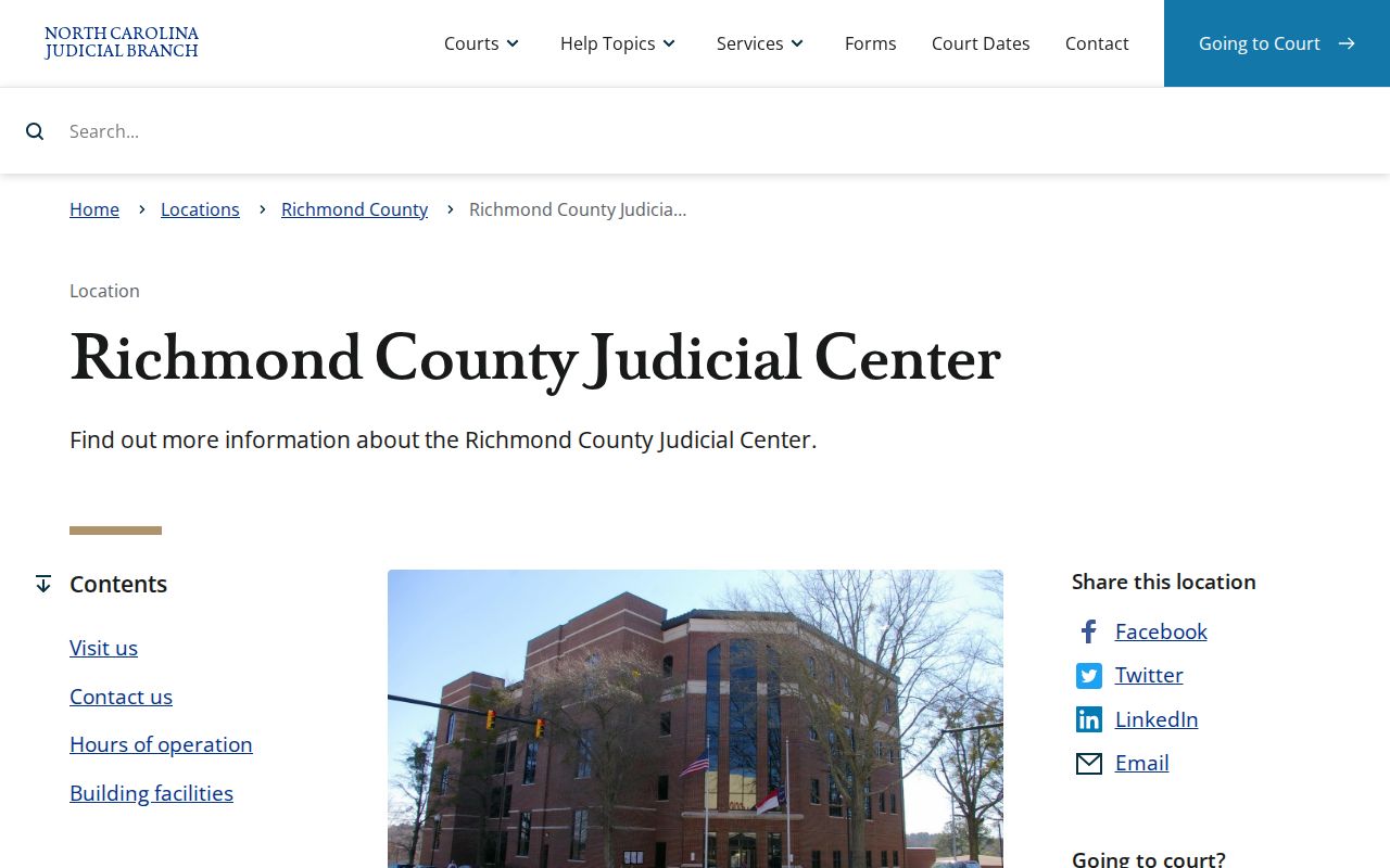 Richmond County criminal records at the Judicial Center