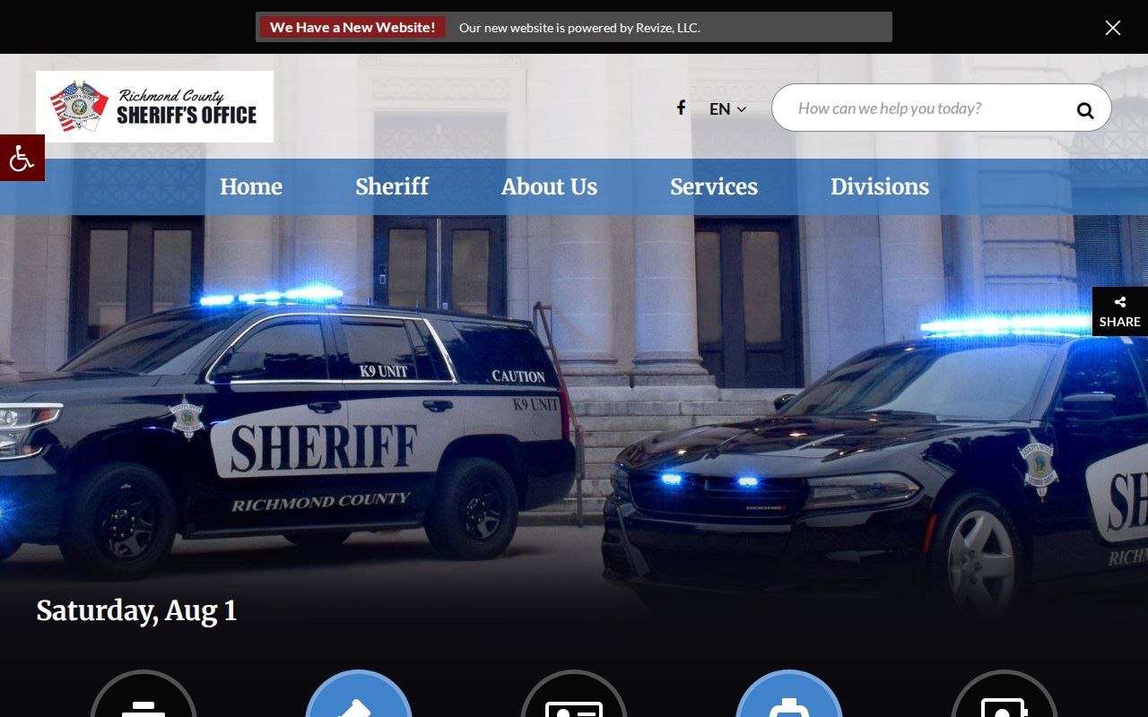 Richmond County criminal history sheriff and detention records