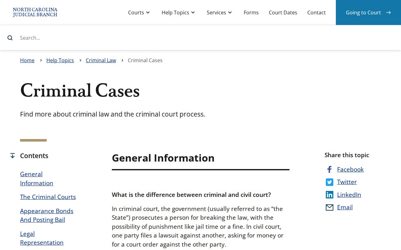 Richmond County criminal court case stages