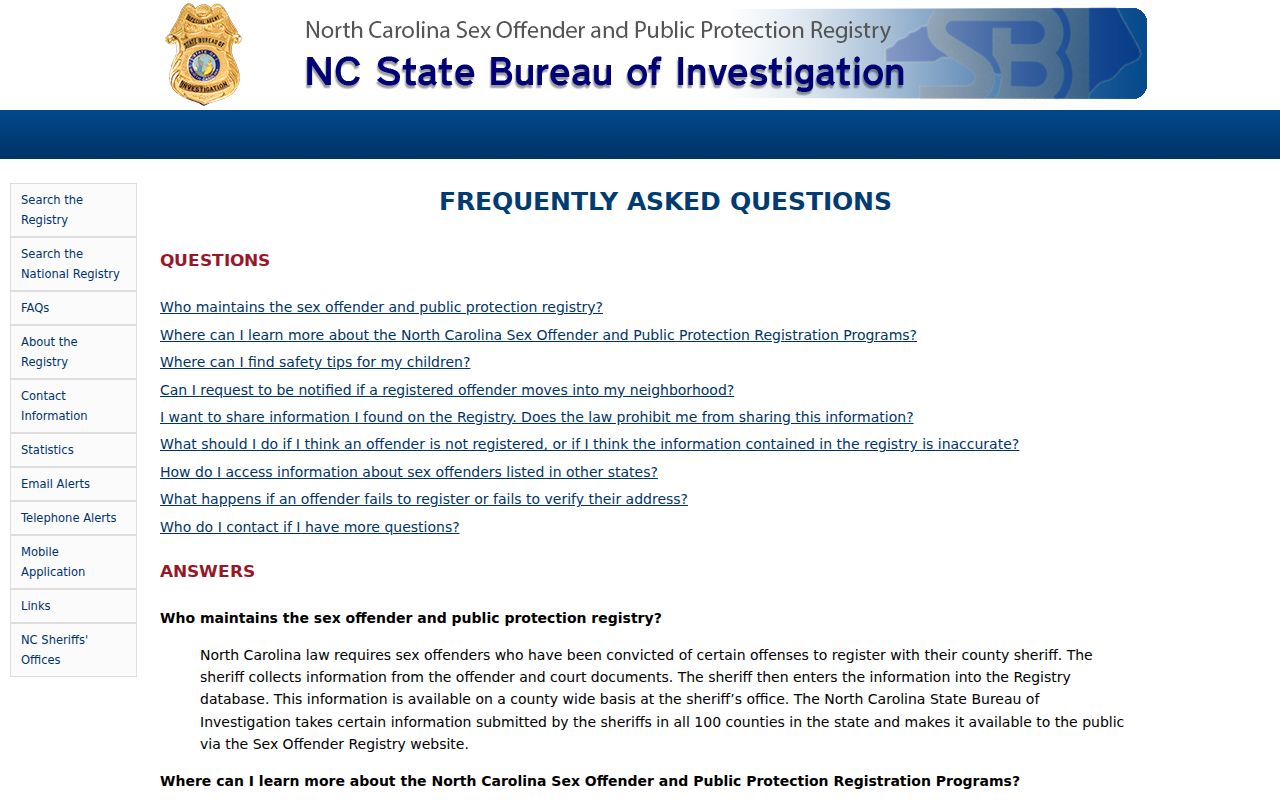 Richmond County sex offender registry accuracy and identity warning